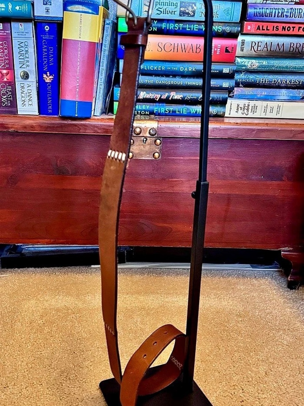 Leather Belt in Brown Size Medium